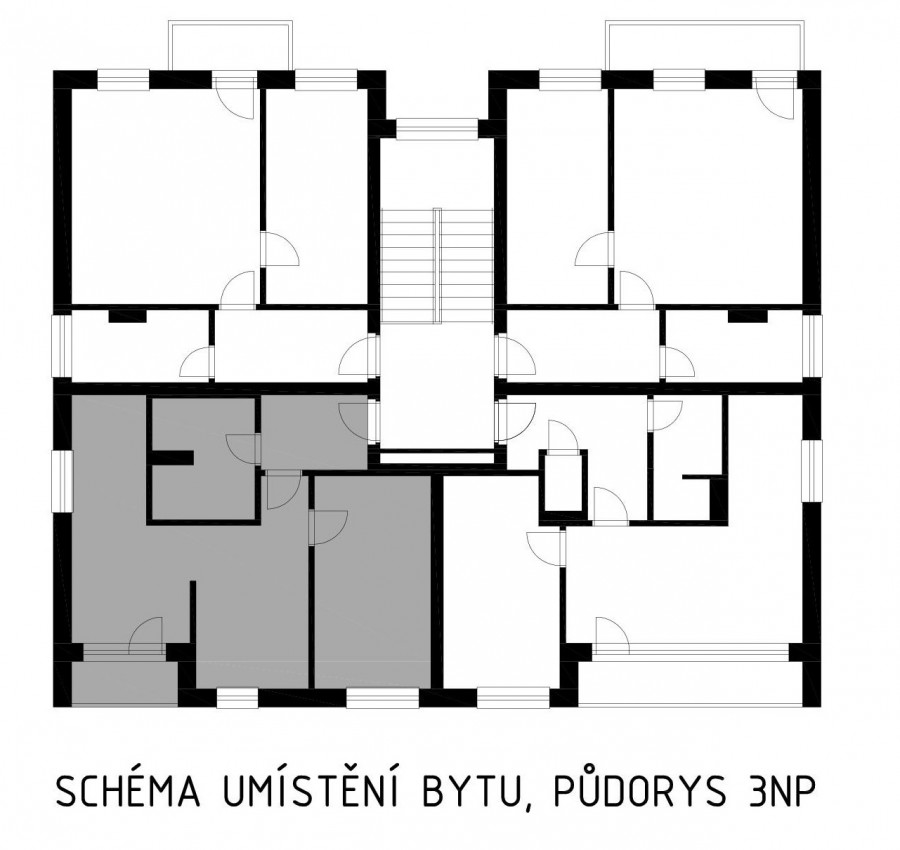 Pronájem bytu 2+kk / 54 m<sup>2</sup> / balkón Pronájem bytu 2+kk / 54 m<sup>2</sup> / balkón
